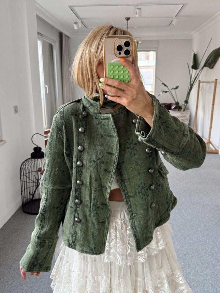 HAKİ JAKARLI İTHAL CEKET