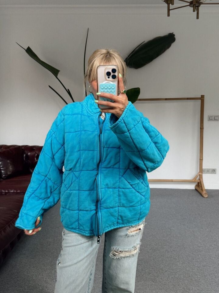 MAVİ ANORAK İTHAL BOMBER CEKET