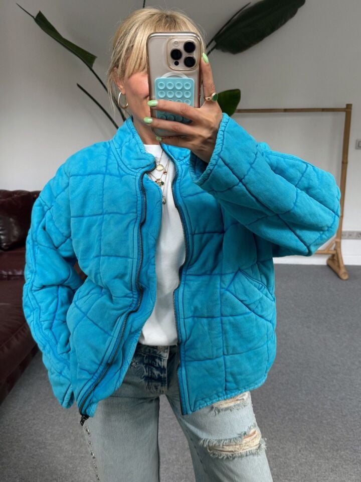 MAVİ ANORAK İTHAL BOMBER CEKET