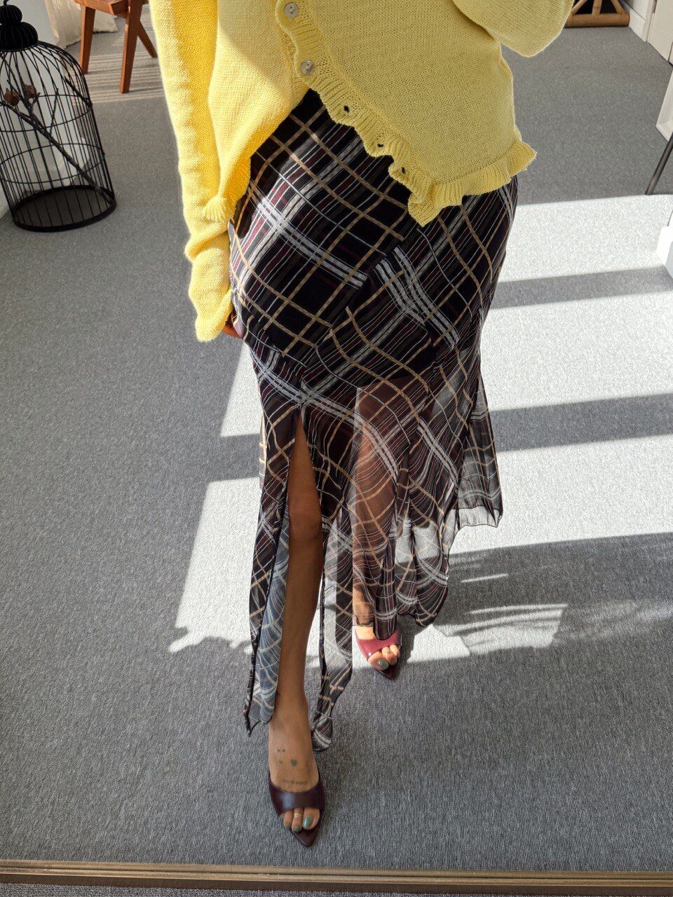 EKOSE ŞİFON ASTARLI ETEK