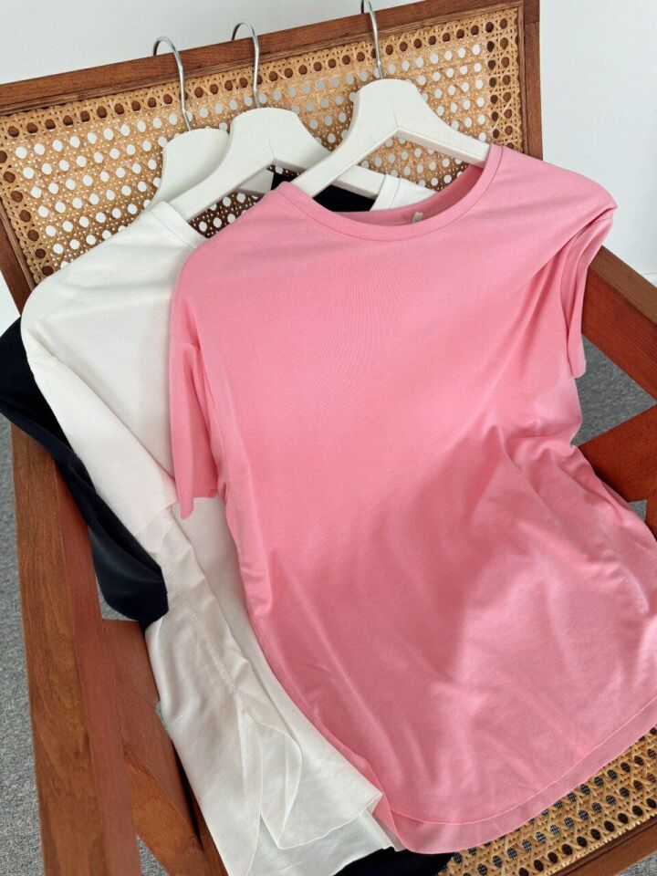 PEMBE MODAL KUMAŞ TSHIRT