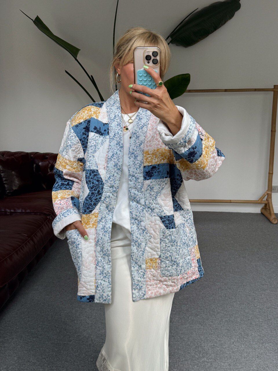 PATCHWORK DESEN İTHAL CEKET