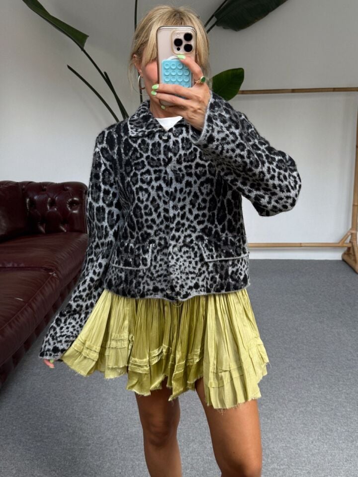 FISTIK YEŞİLİ SATEN MİNİ ETEK