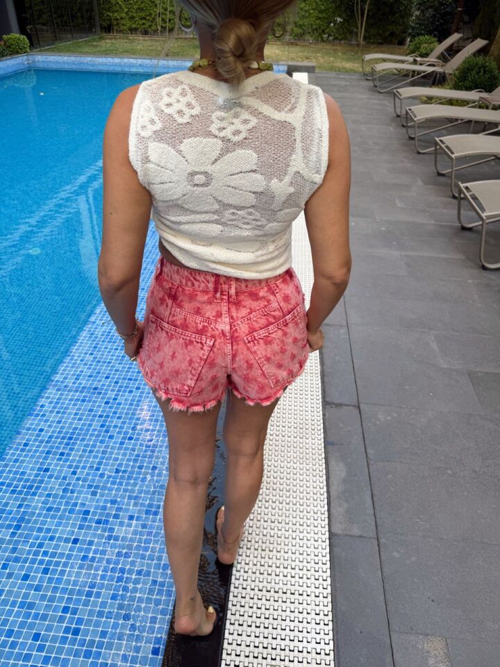 BATİK YIKAMALI DENIM ŞORT