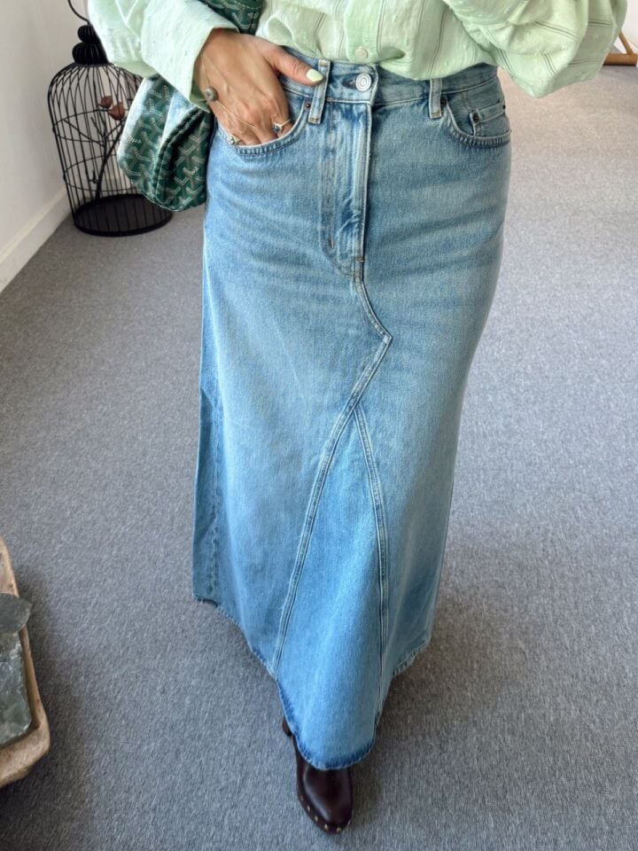 AÇIK MAVİ DENIM ETEK