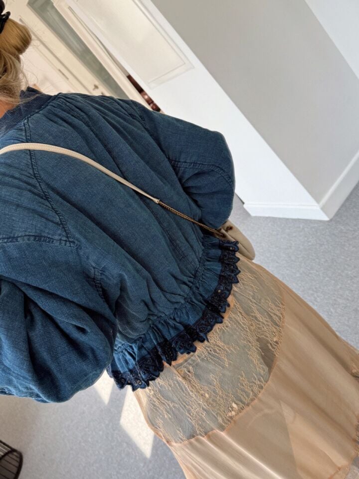 İNDİGO BÜZGÜLÜ İTHAL CEKET