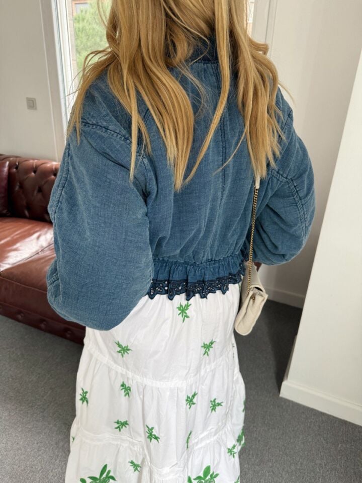 İNDİGO BÜZGÜLÜ İTHAL CEKET