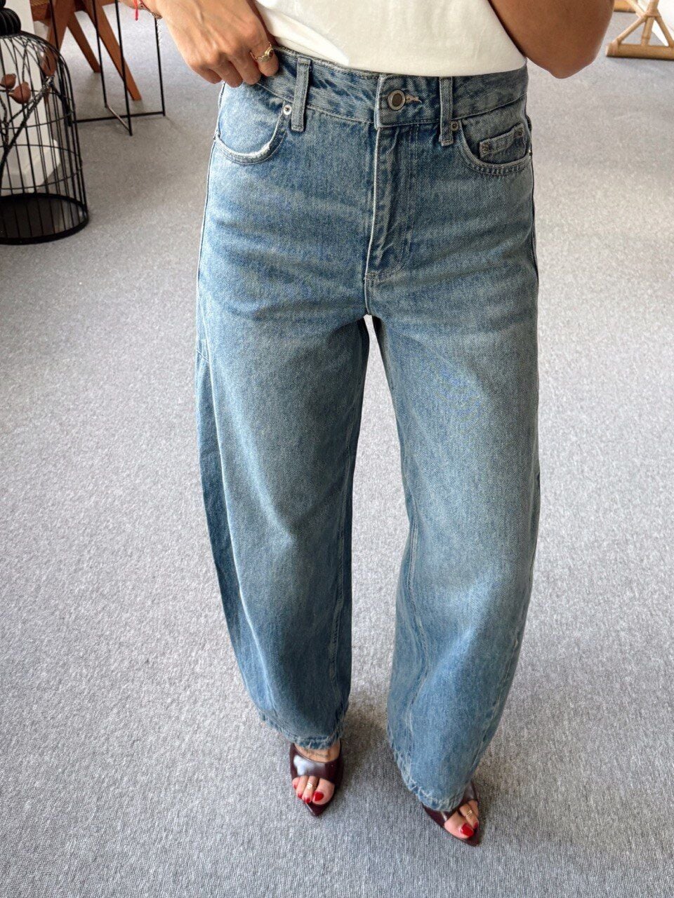 MAVİ BAGGY BARREL JEAN
