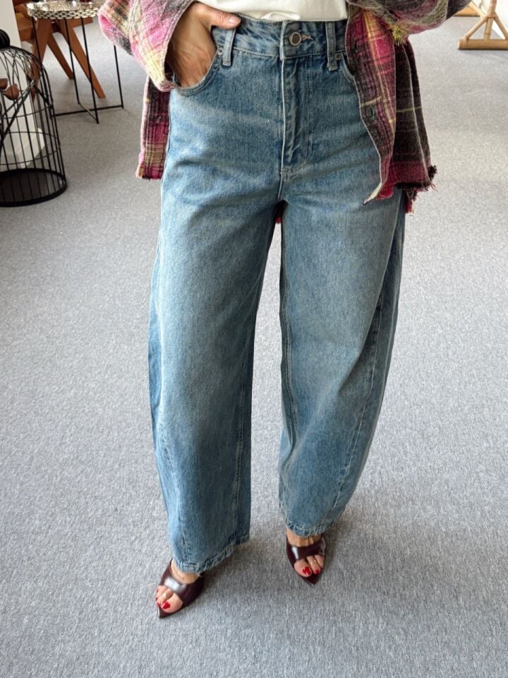 MAVİ BAGGY BARREL JEAN