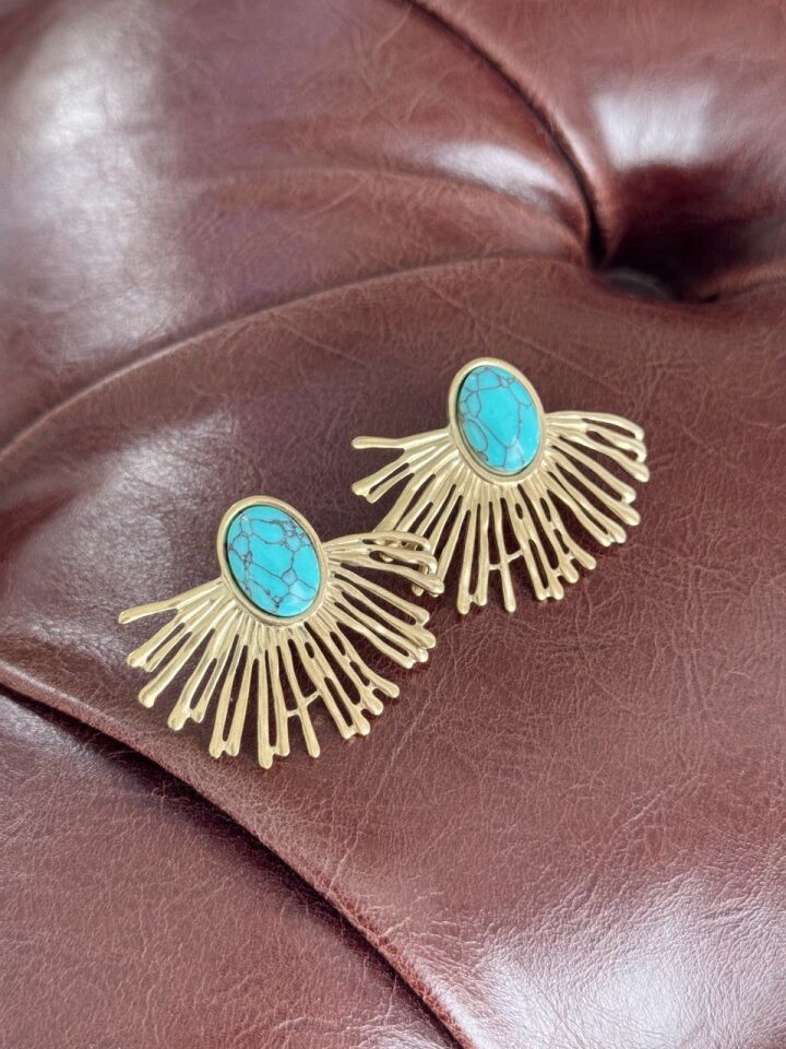 MAVİ MİNELİ KÜPE