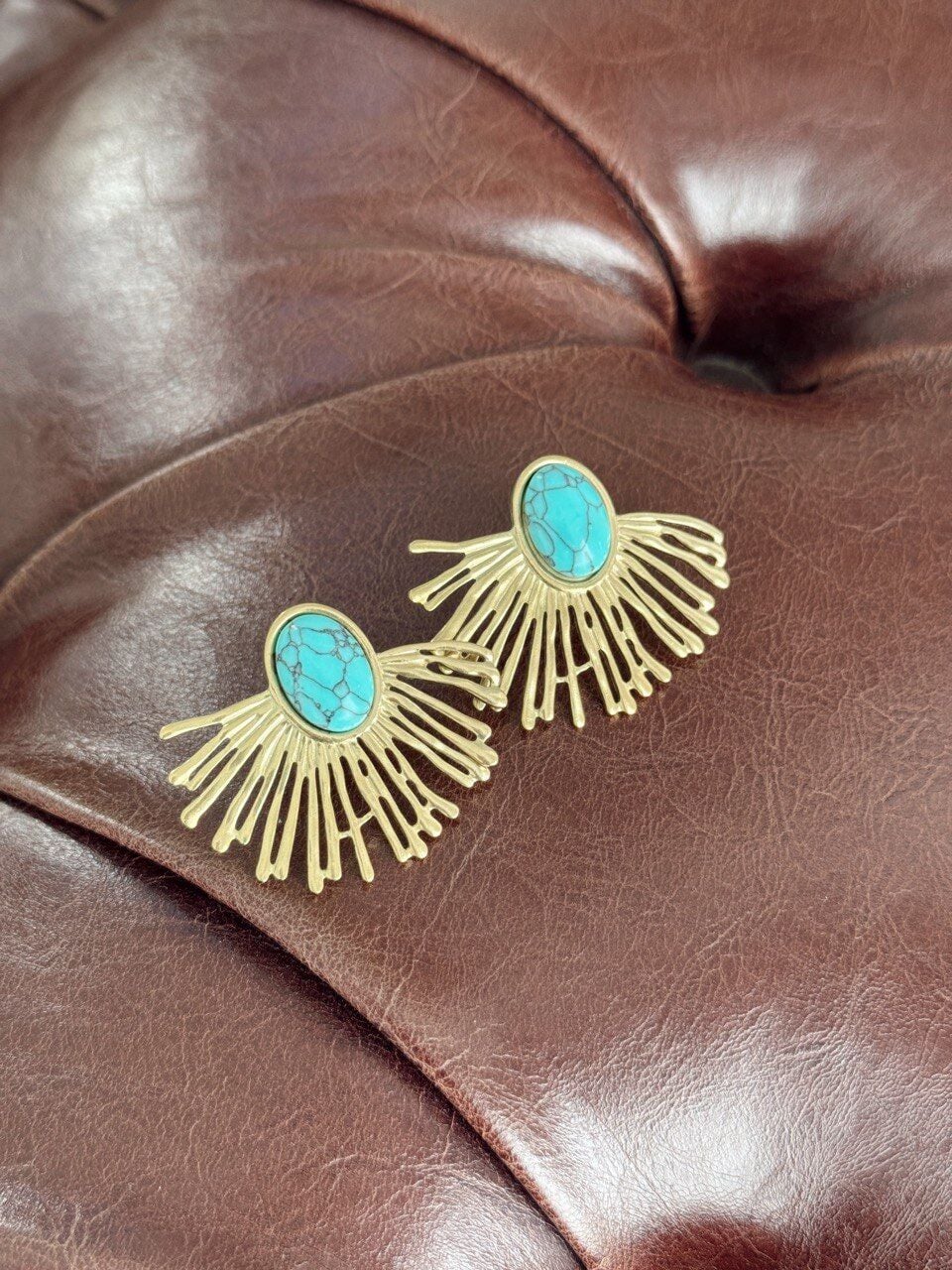 MAVİ MİNELİ KÜPE