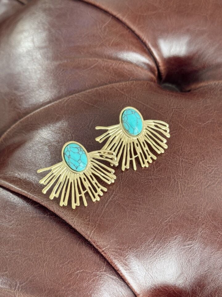 MAVİ MİNELİ KÜPE