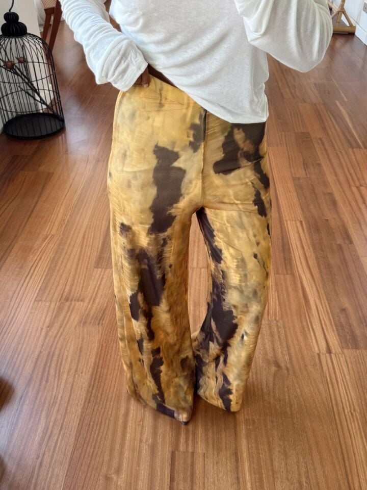 BATİK DESEN ASTARLI TÜL PANTOLON