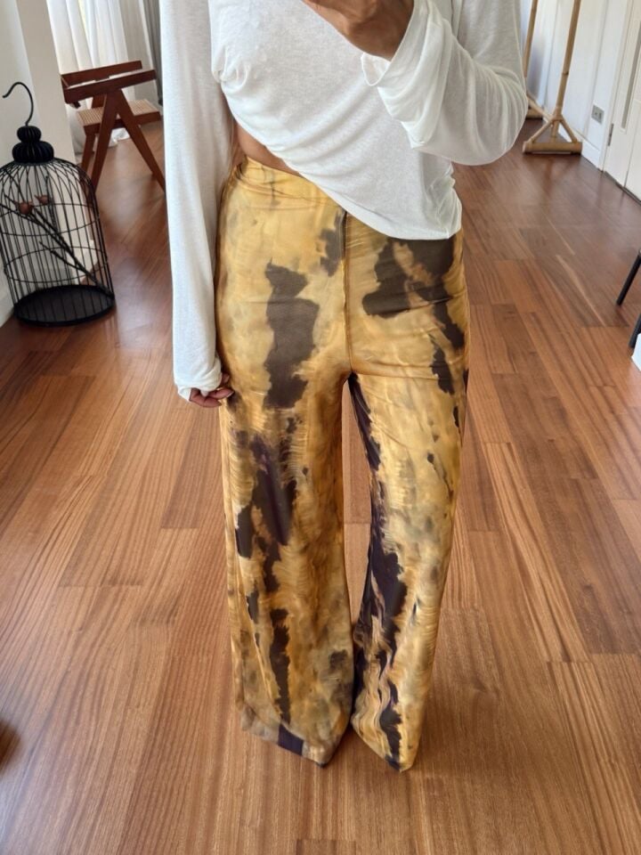 BATİK DESEN ASTARLI TÜL PANTOLON