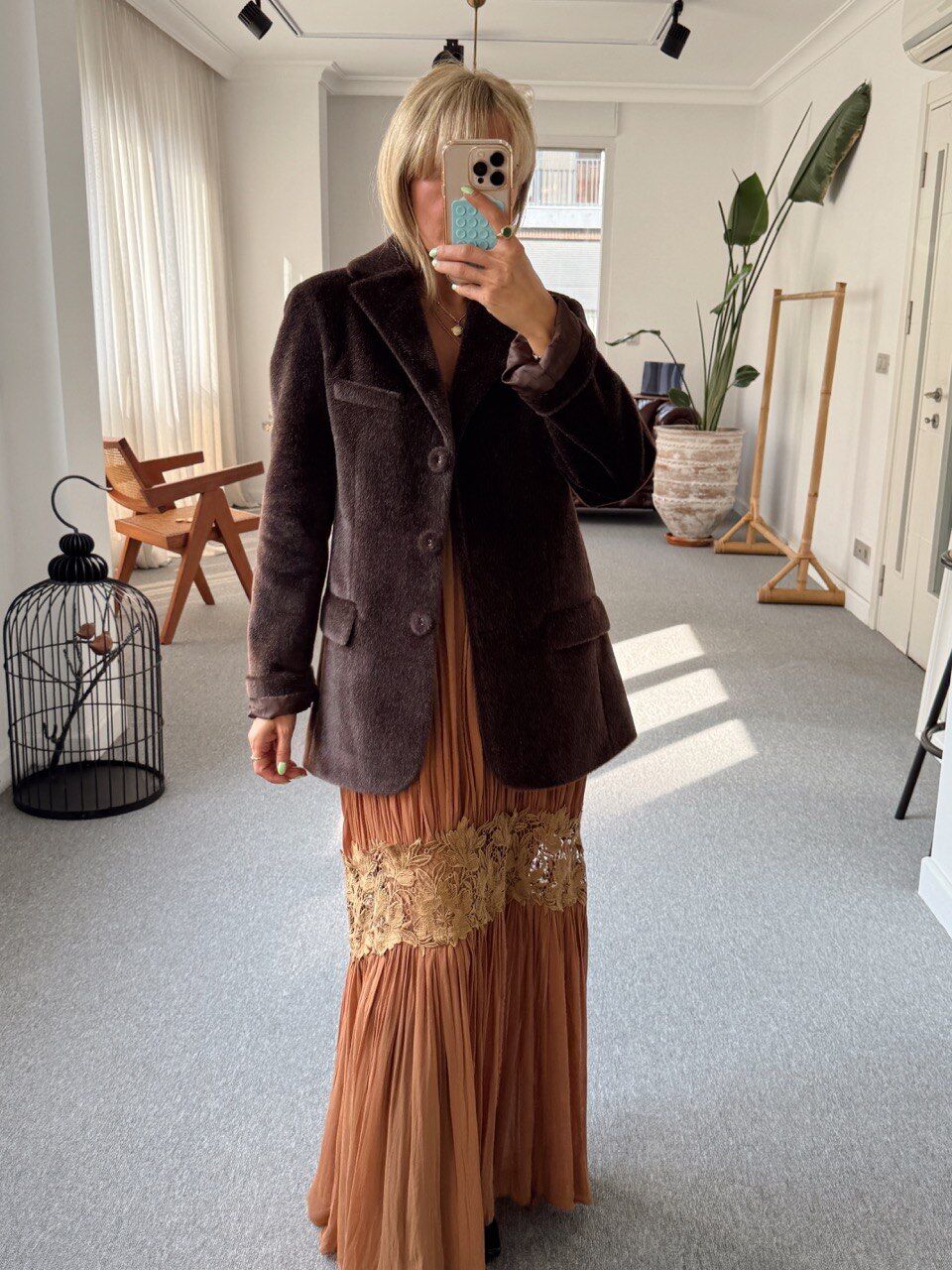 TABA ASKILI PİLİSELİ İTHAL ELBİSE