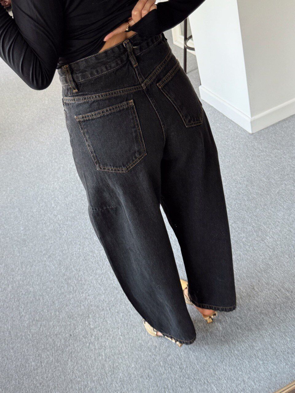 ANTRASİT BAGGY BARREL JEAN