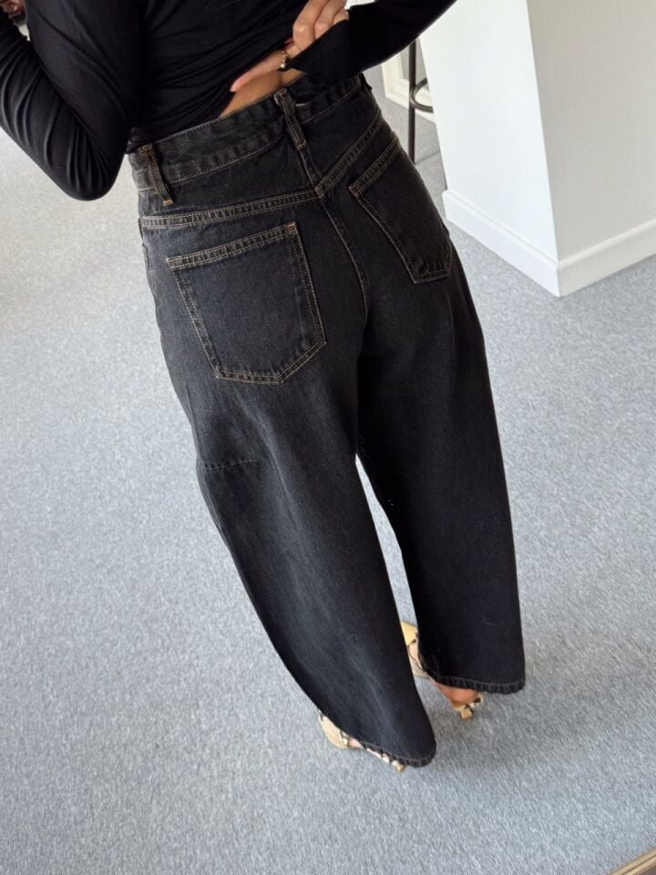ANTRASİT BAGGY BARREL JEAN