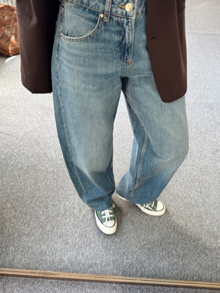 TAŞLANMIŞ ORTA BEL SLOUCHY JEAN