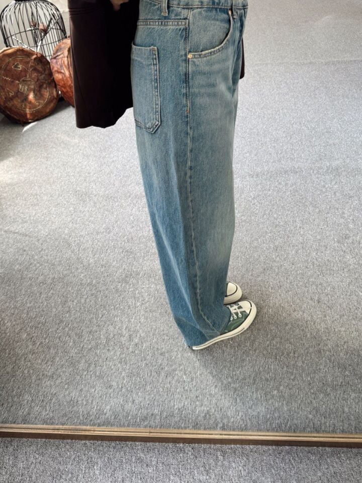 TAŞLANMIŞ ORTA BEL SLOUCHY JEAN