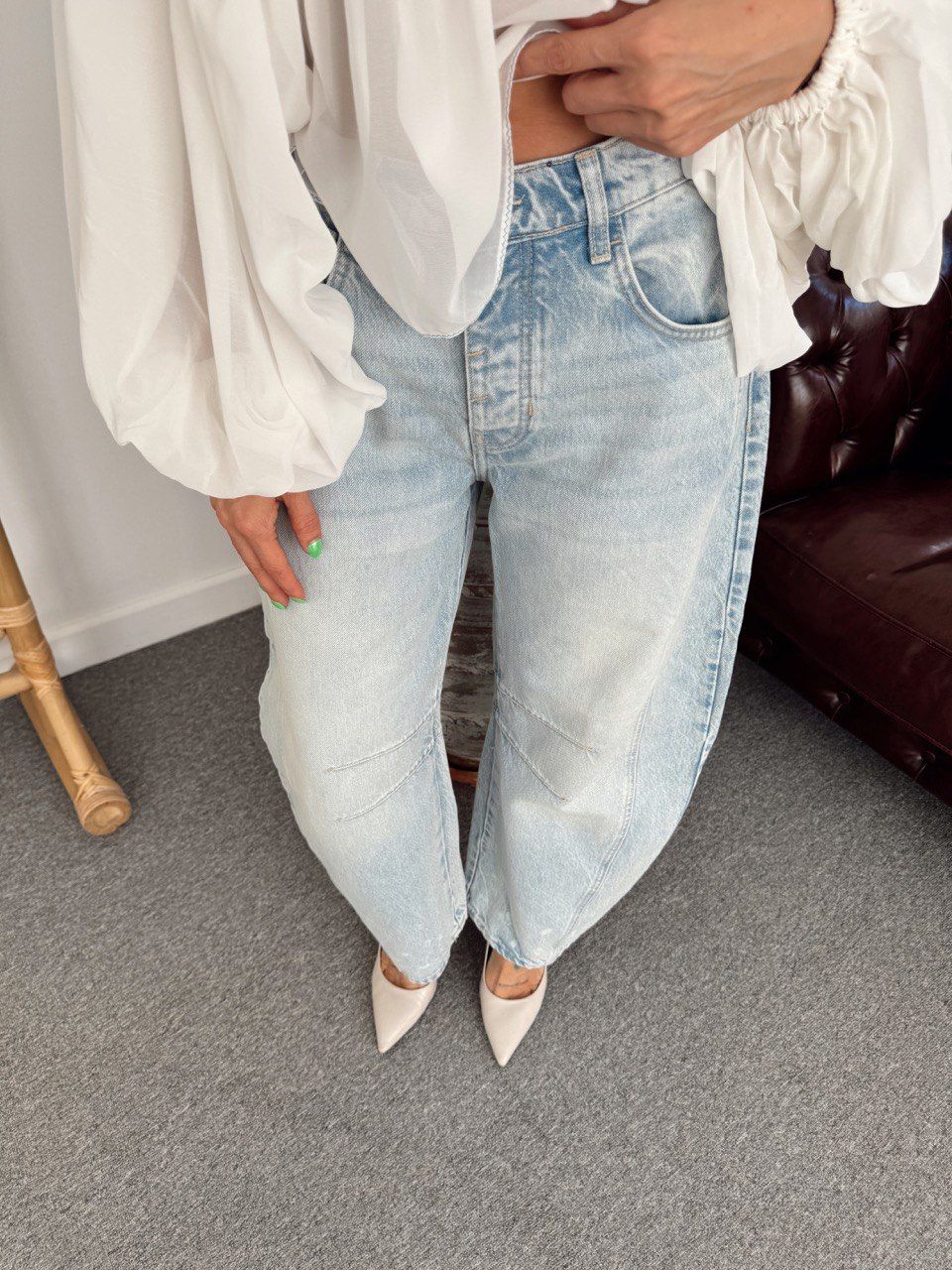 AÇIK MAVİ BARREL JEAN