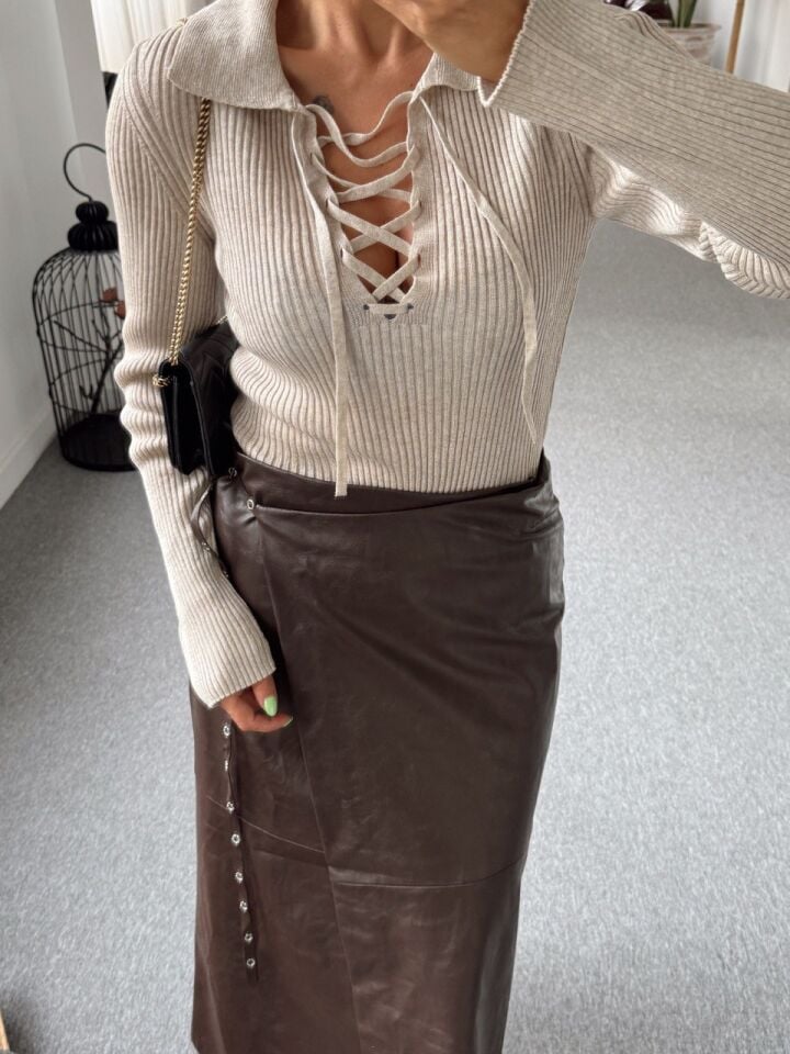 VİZON BAĞCIKLI TRİKO