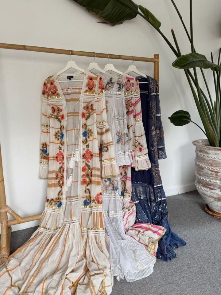 TURUNCU İTHAL BOHO FESTİVAL KİMONO