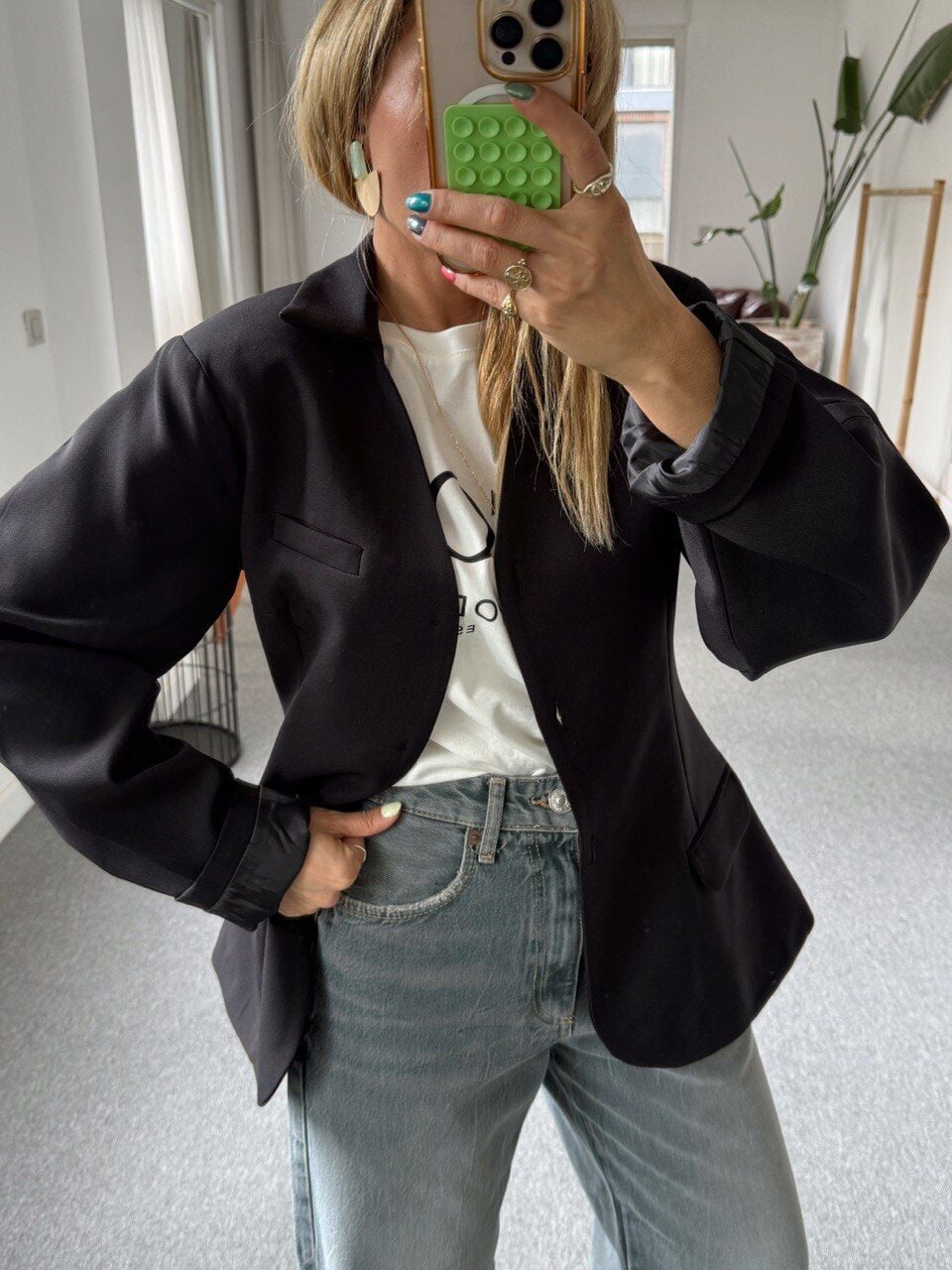 SİYAH KREP KUMAŞ CEKET