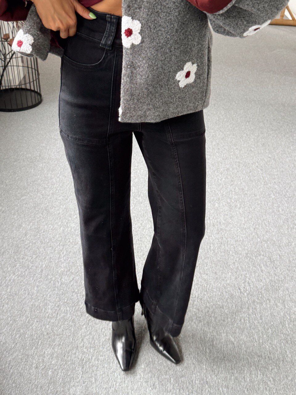 ANTRASİT ÖNDEN CEPLİ PANTOLON