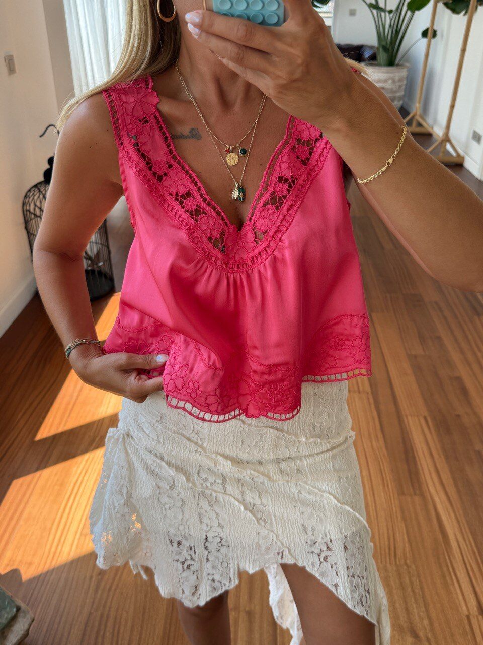 FUŞYA SATEN İTHAL BLUZ