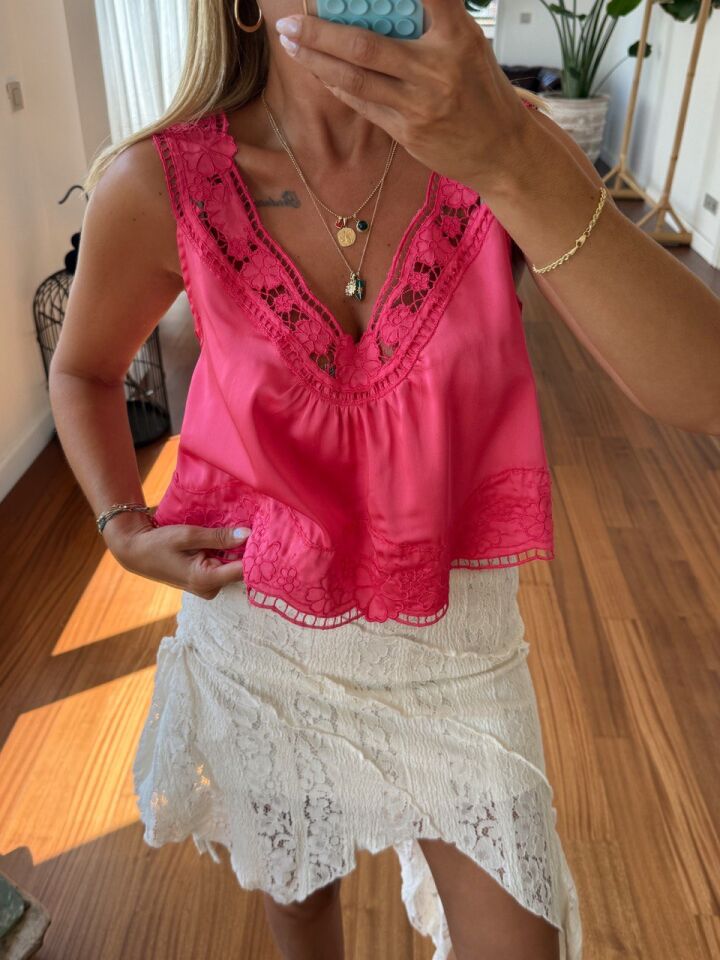 FUŞYA SATEN İTHAL BLUZ