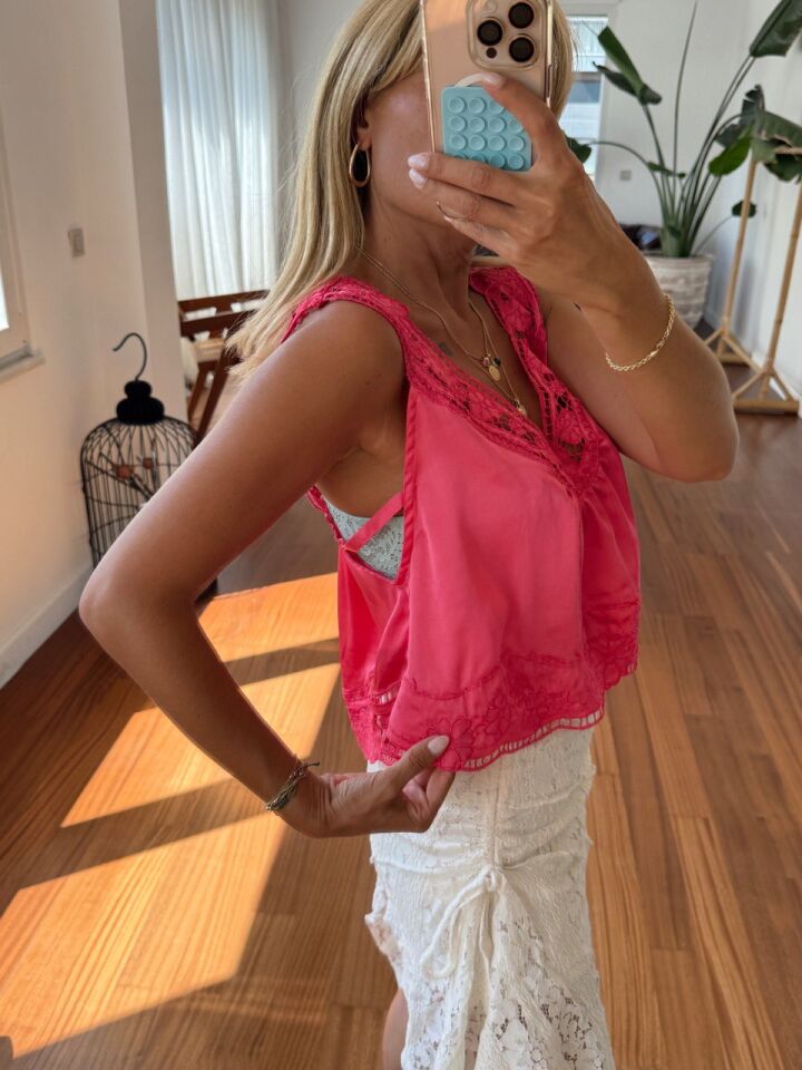 FUŞYA SATEN İTHAL BLUZ