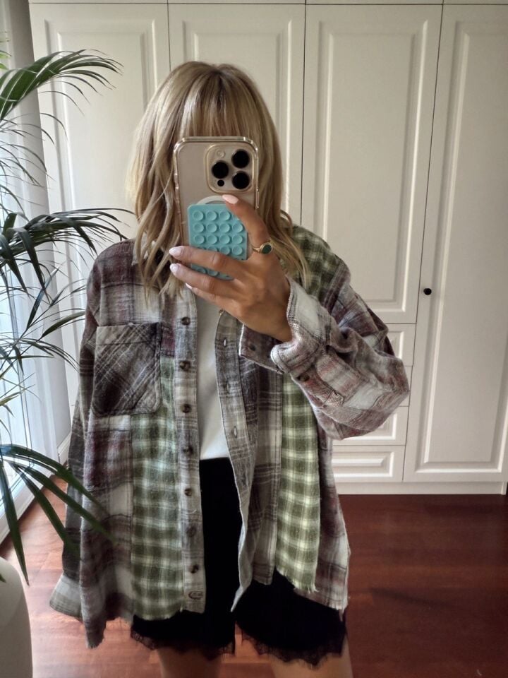 YEŞİL EKOSELİ ODUNCU İTHAL GÖMLEK