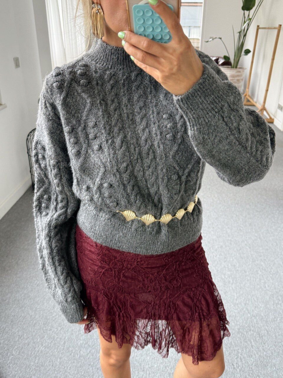 GRİ SAÇ ÖRGÜ KAZAK