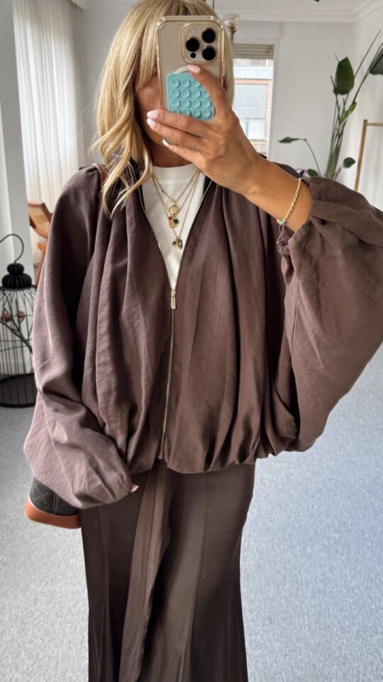 KAHVE YARASA KOL CEKET