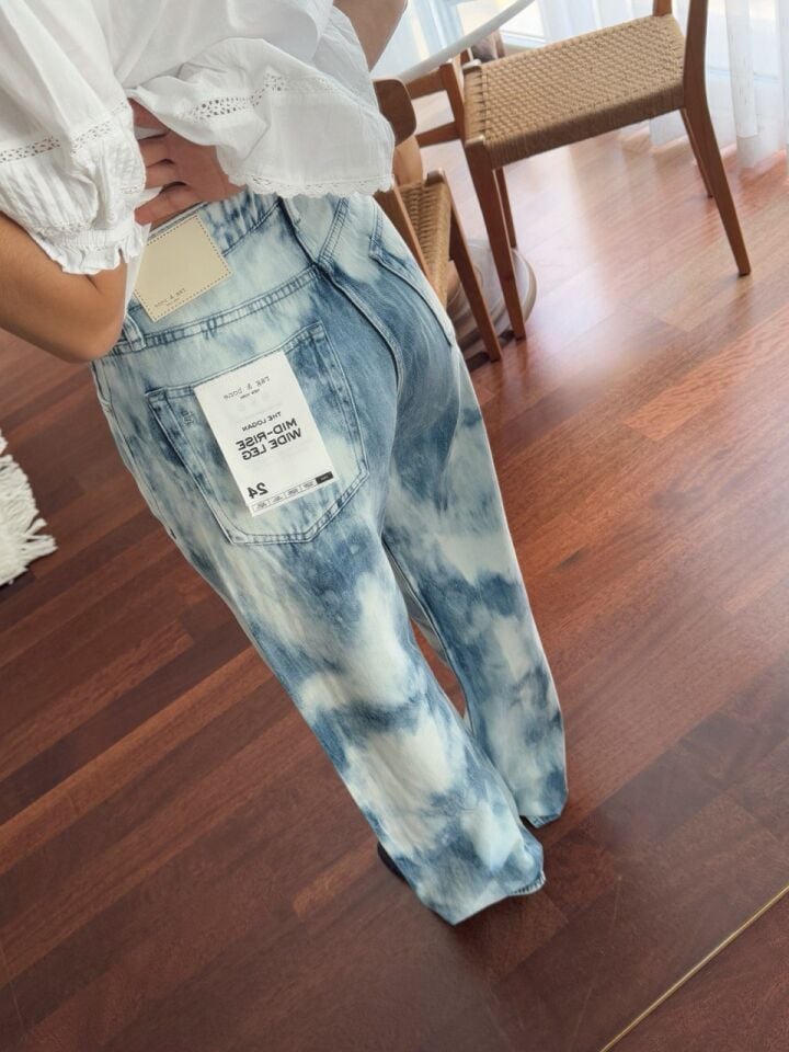BATIK YIKAMA MID RISE WIDE LEG JEAN