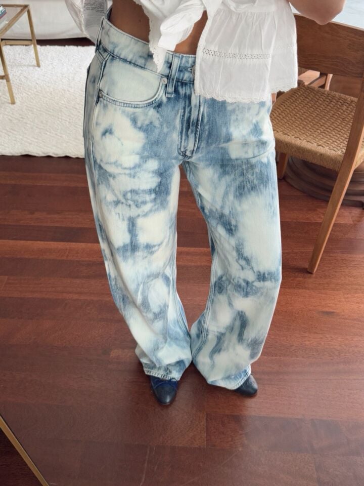BATIK YIKAMA MID RISE WIDE LEG JEAN