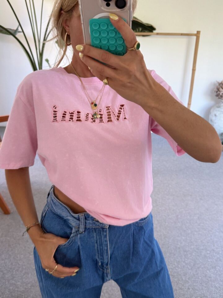 PEMBE YIKAMALI TSHIRT