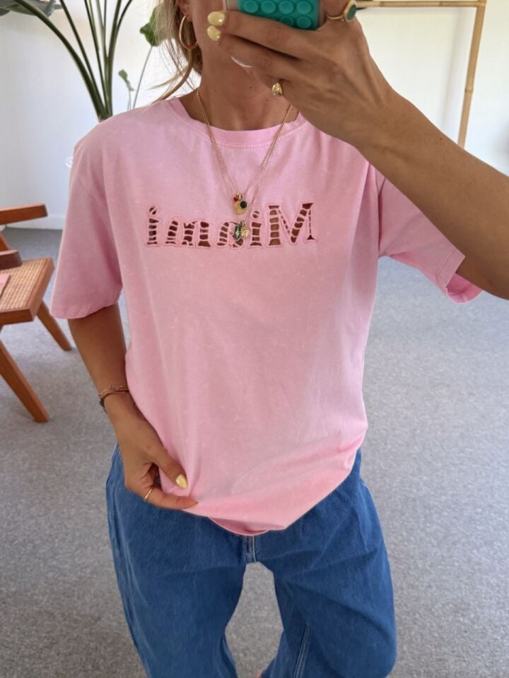 PEMBE YIKAMALI TSHIRT