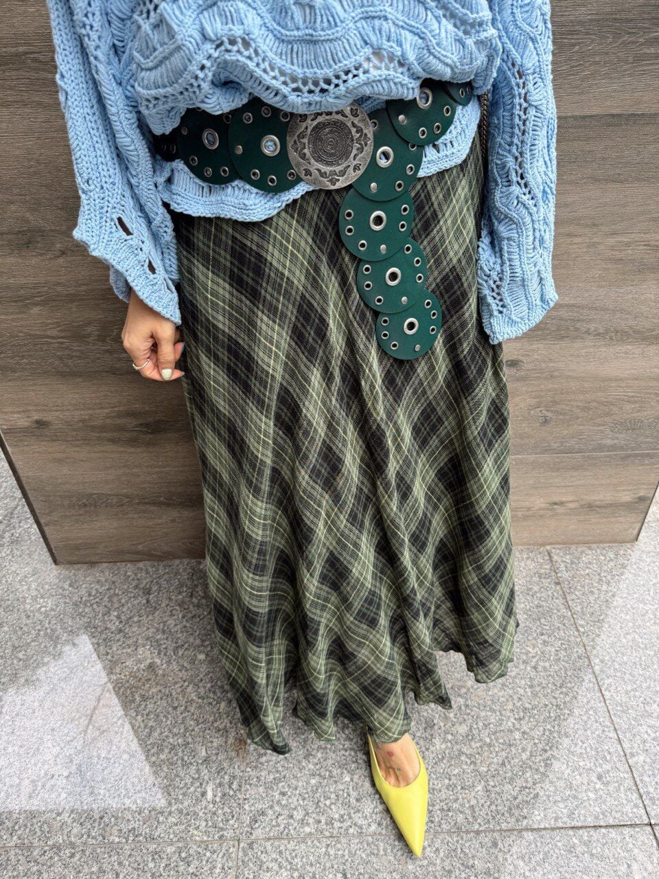 HAKİ KARELİ UZUN ETEK