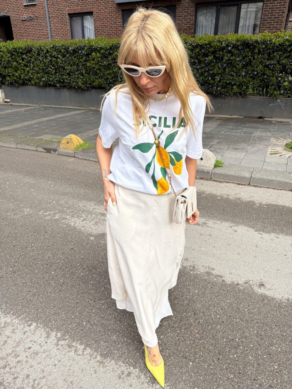 KREM ŞİFON GARNILI ETEK