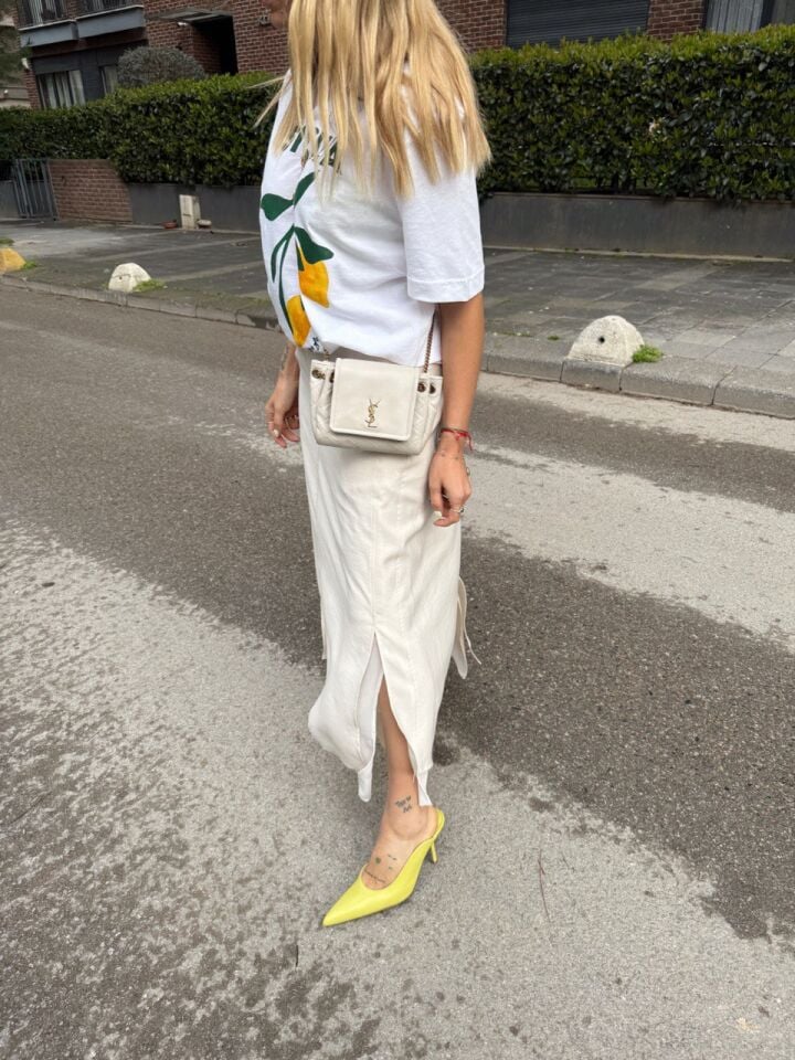 KREM ŞİFON GARNILI ETEK