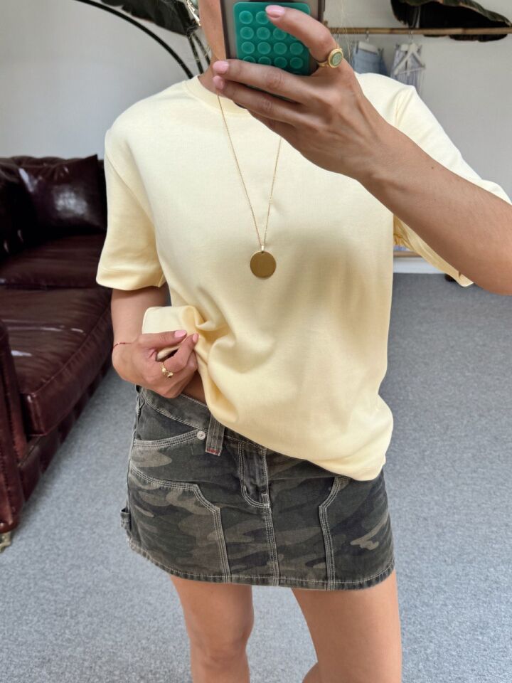 KAMUFLAJ DESEN MINI DENIM ETEK