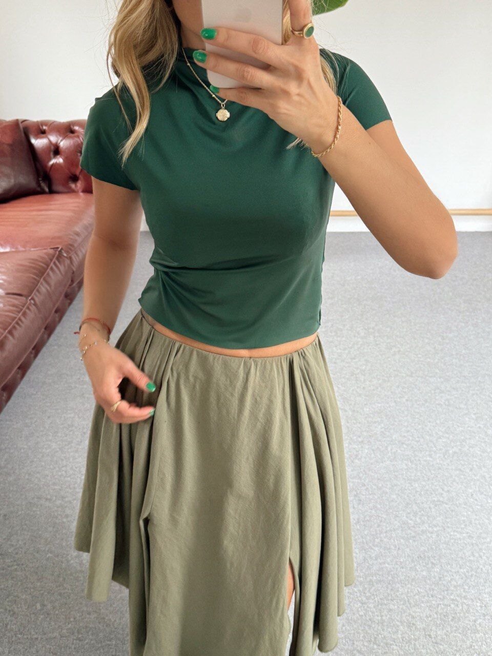 YEŞİL KISA KOL TOP