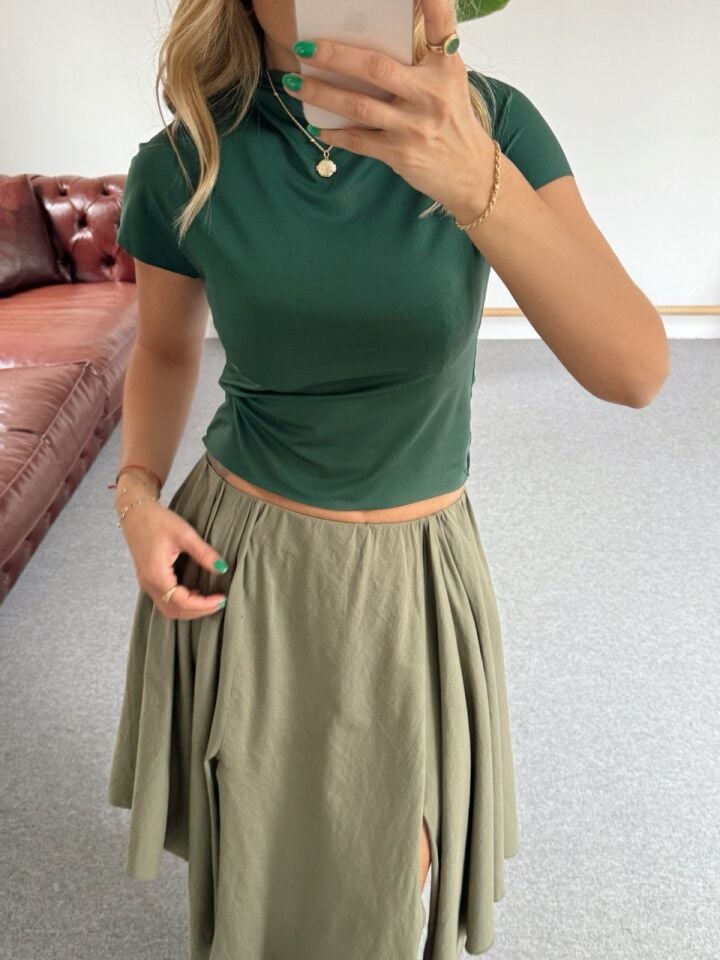 YEŞİL KISA KOL TOP