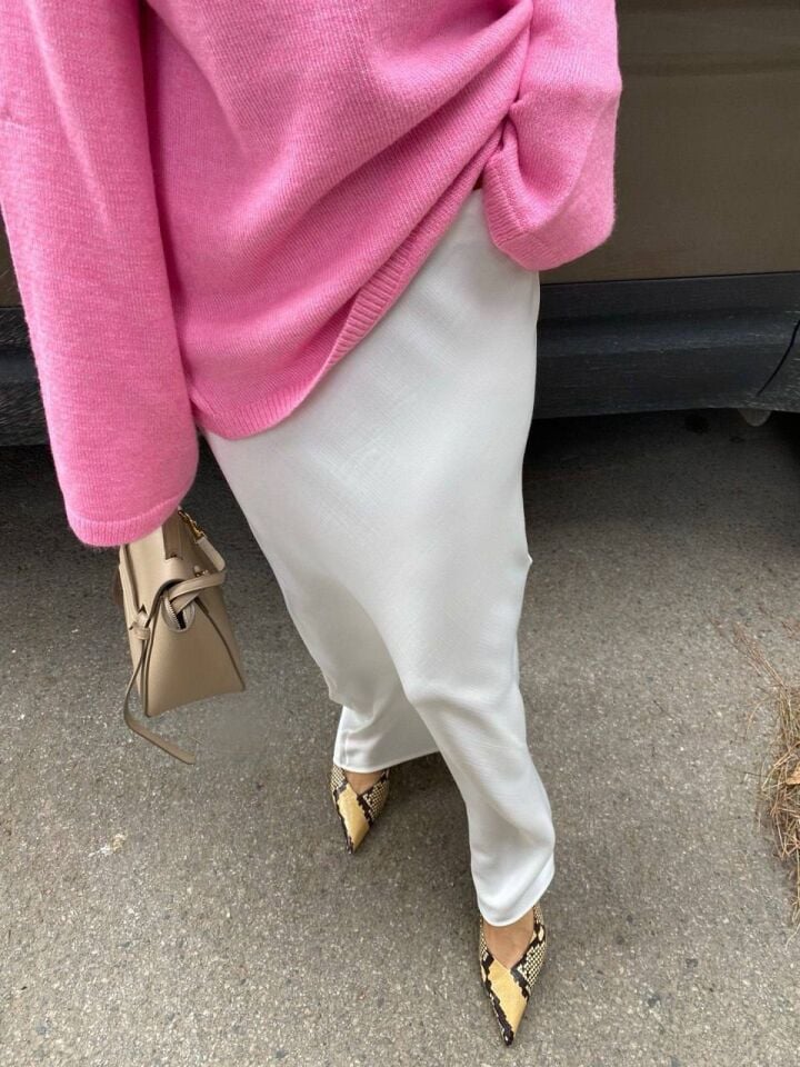 BEYAZ MAXİ VEREV ETEK