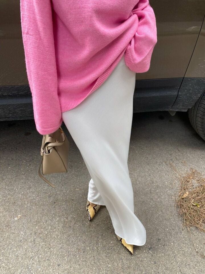 BEYAZ MAXİ VEREV ETEK