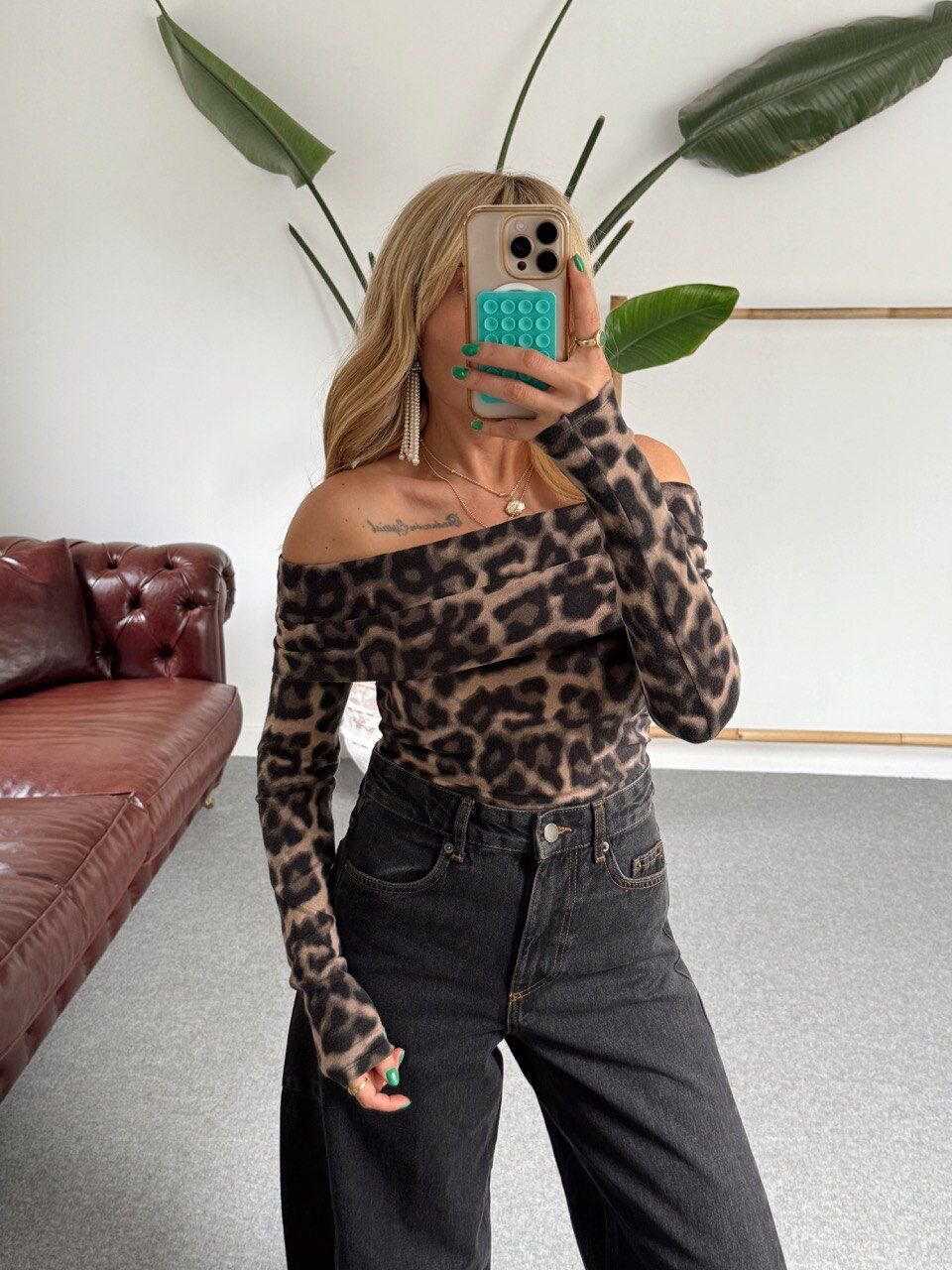 LEOPAR MADONNA YAKA TOP