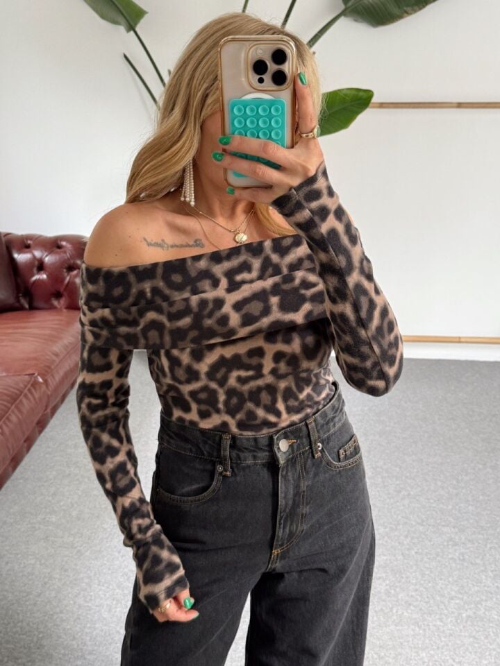 LEOPAR MADONNA YAKA TOP