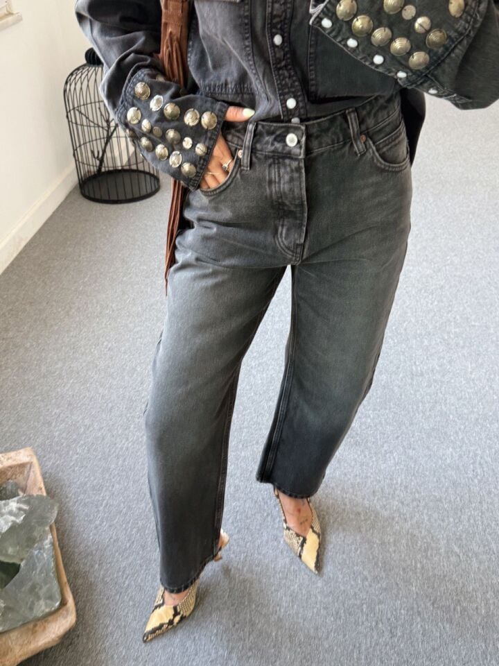 ANTRASİT YIKAMALI JEAN PANTOLON