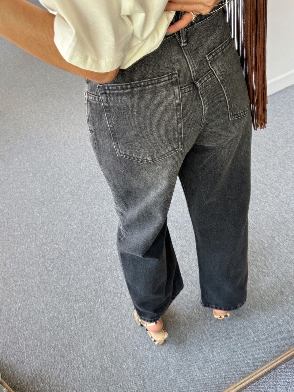 ANTRASİT YIKAMALI JEAN PANTOLON